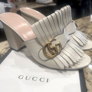 Gucci GG Kiltie Fringe Slide Sandal